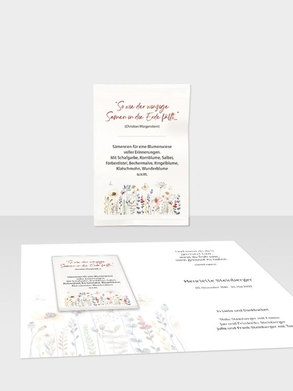 Gedenk-Saatgut-Tütchen Motiv Aquarell | SAT_001