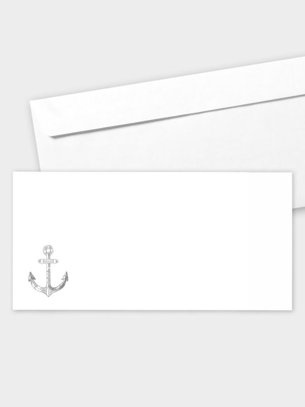 Umschlag im modernen Format (220 x 110 mm) | gerade Klappe/Haftklebung | Auswahl: Papiersorte | Adresseindruck und Lettershop möglich | Motiv Meeresrauschen | TUM_033