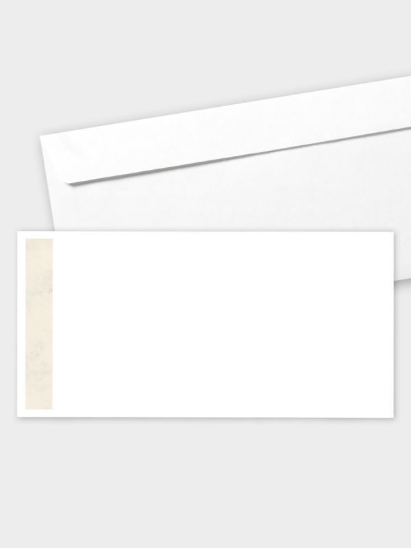 Umschlag im modernen Format (220 x 110 mm) | gerade Klappe/Haftklebung | Auswahl: Papiersorte | Adresseindruck und Lettershop möglich | Motiv Marmor | TUM_065